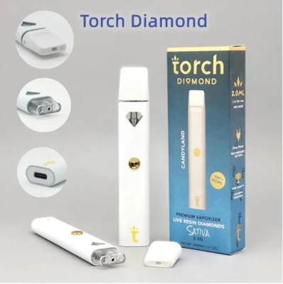 Torch Diamond 2,0 мл 2,0 г Пустые распылители Vape Pod с упаковкой Одноразовая ручка Vape Керамическая катушка